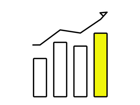 business graph with arrow