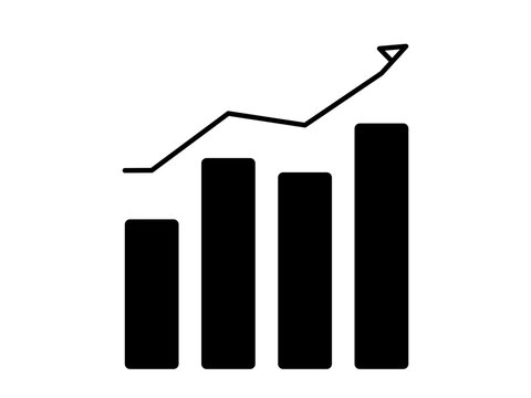 business graph with arrow