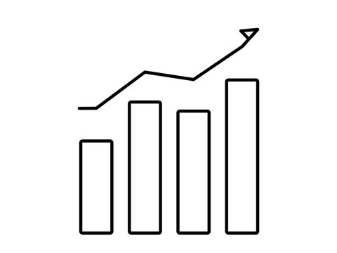 business graph with arrow