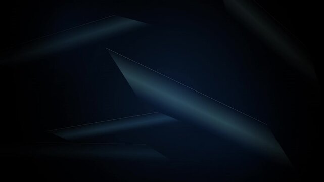 Abstract geometric dark blue and black background with clean lines and subtle gradients creating depth
