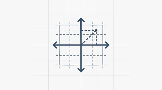 Coordinate Grid Movement Arrows Diagram.