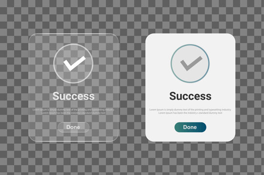 Success Confirmation Popup UI Design with Green Checkmark and Done Button