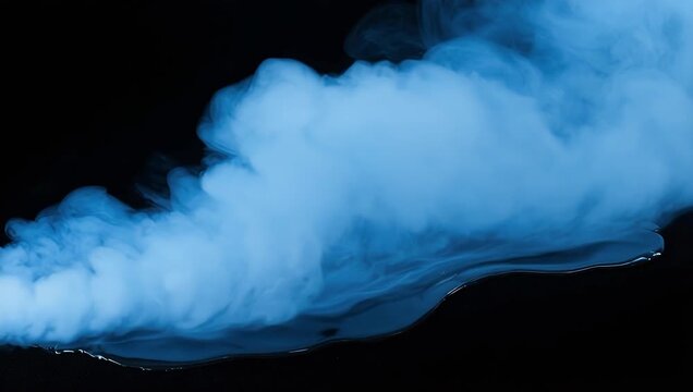 Flowing Blue Smoke Creates an Enigmatic Atmosphere