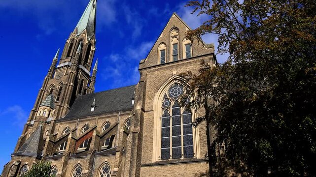 the city of viersen in germany 4k video