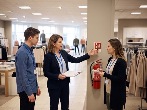 Seasonal worker onboarding safety training for fire extinguisher use