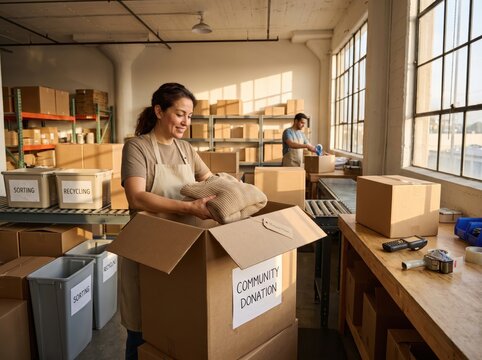 Warehouse Associate Handling Holiday Returns Reverse Logistics