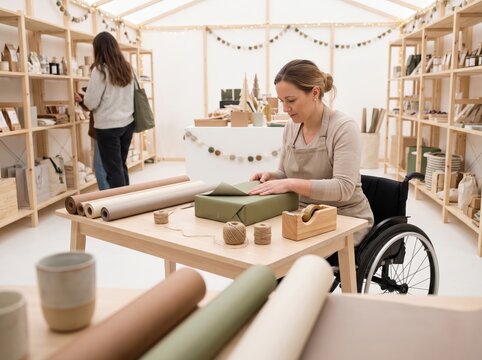 Woman with Wheelchair Offers Sensory Friendly Accessible Holiday Shopping