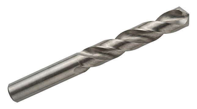 Close-up of a metal twist drill bit for precision drilling