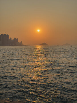 香港の夕焼け