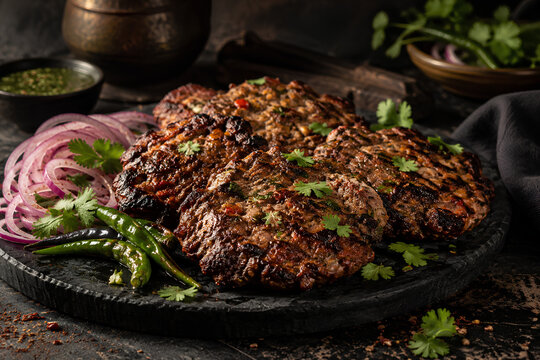 Rustic Peshawari Chapli Kebabs with Onions and Green Chilies
