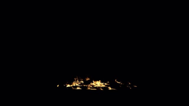Pole Fire Flames Isolated on Transparent Background