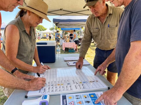 People planning southern hemisphere holiday heat safety at market