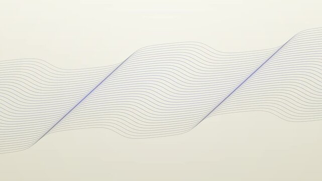 Abstract digital wave pattern with subtle blue lines on a light beige background, suggesting technology or data flow.