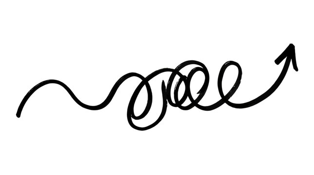 Swirly loop arrow illustration vector element