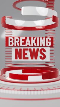 breaking news intro for broadcast 3d vertical video