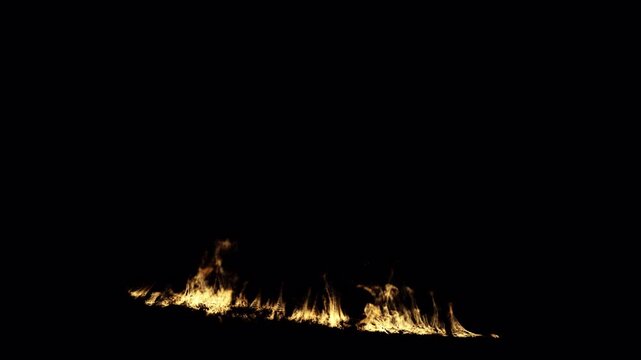 Pole Fire Flames Isolated on Transparent Background