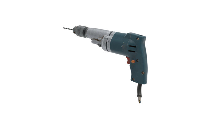 Isolated blue Cordless Drill