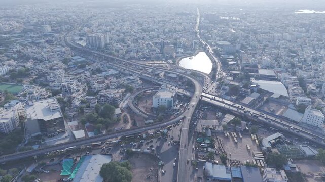 flyover bridge in hyderabad || d-log footage || India