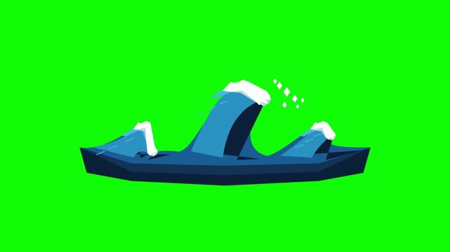 Animated Ocean Wave Progression Loop