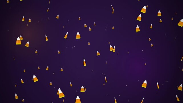 Candy Corn Falling Background for Halloween
