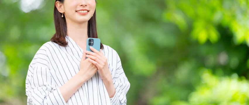 スマートフォン　女性