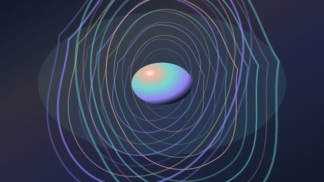 Warm Rotating Geometric Rosette Pattern Motion Graphic 