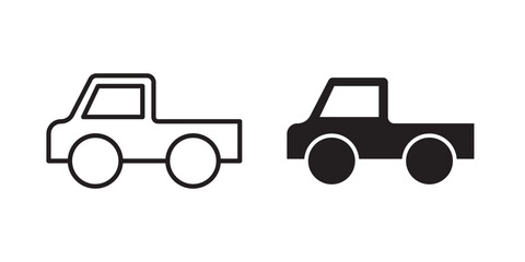Monster truck icon flat outline in black © ramsey