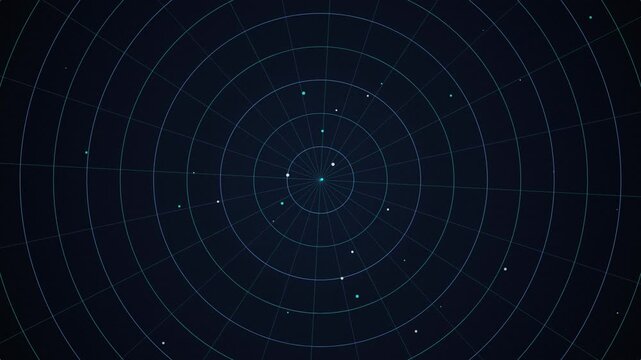 Radar grid screen tracking glowing dots seamless loop background
