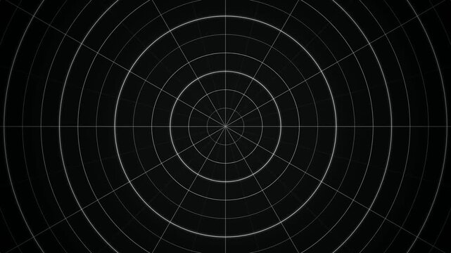 Radar polar coordinate grid rotating seamless loop motion background