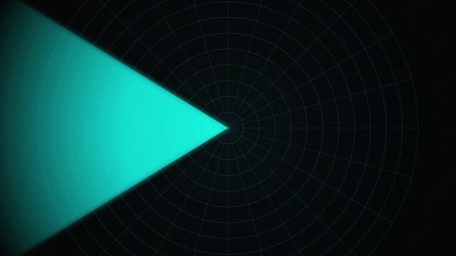 Cyan radar screen sweep glowing grid seamless loop background