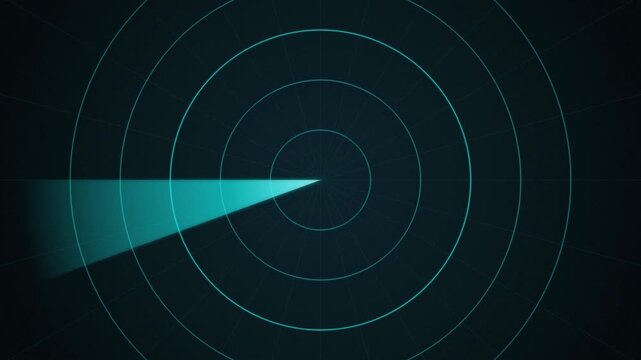 Cyan radar HUD target screen sweeping seamless loop background