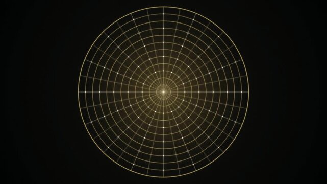 Radar grid polar coordinate system seamless loop motion background