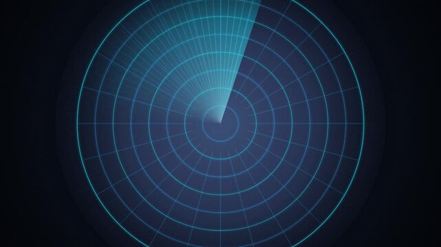 Sonar radar screen sweeping beam seamless loop motion background