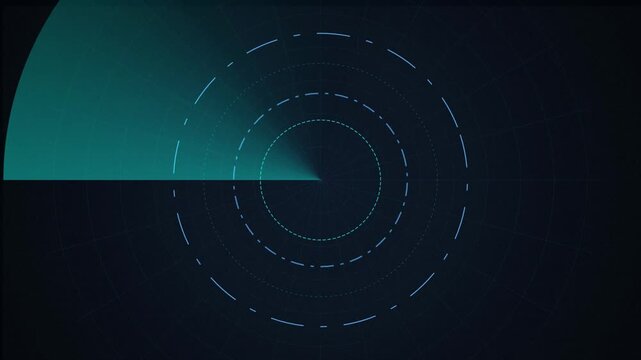 Radar sweep HUD display rotating seamless loop motion background