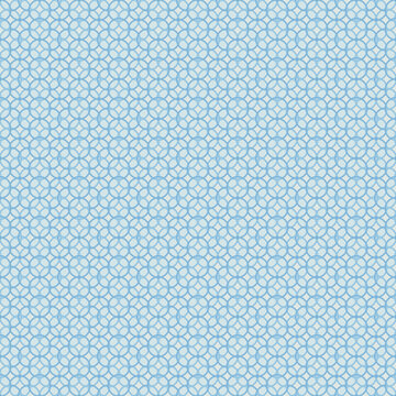 Seamless pattern featuring interlocking light blue circles on a pale grey background