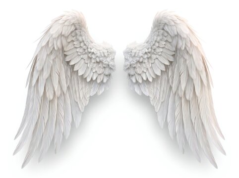 angel wings isolated on white