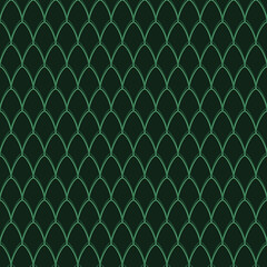 Seamless pattern of repeating teal fish scale arches © dipu