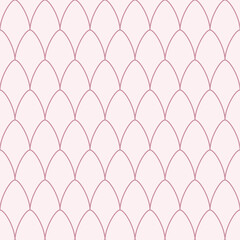 Seamless pattern of repeating soft pink fish scale arches © dipu