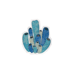 coral reef textured illustration © Denaro
