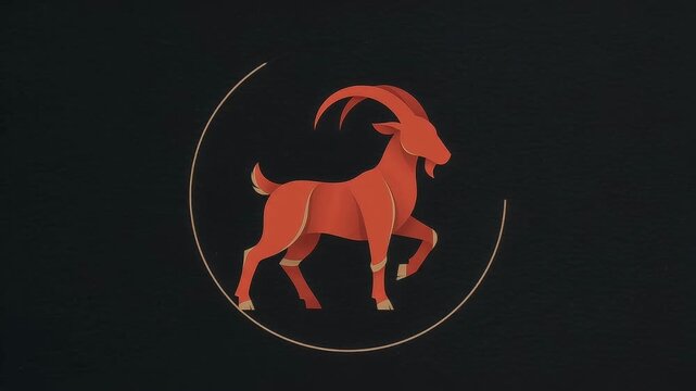 Stylized Motion Graphics Goat Character Animation