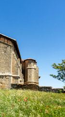 Exterior Chevet and Octagonal Turret of the Fortified Gothic Church of Nuestra Senora de los Reyes (Iglesia de Nuestra Senora de los Reyes), Grijalba, Burgos, Castilla y Leon, Spain © Nandi Estévez