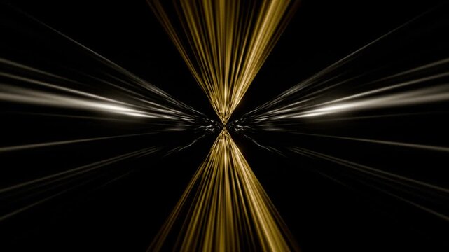 Light speed loop golden warp rays portal streaks hyperspace burst ideal for presentation backgrounds web headers social media posts music covers posters brochures and digital design projects
