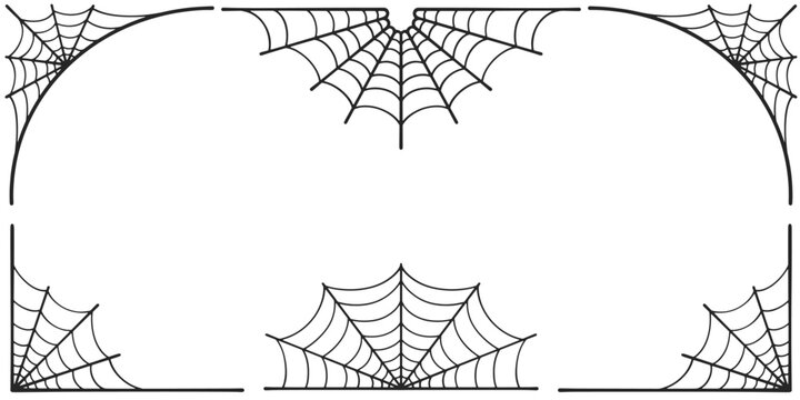 Set of spider web vector eps