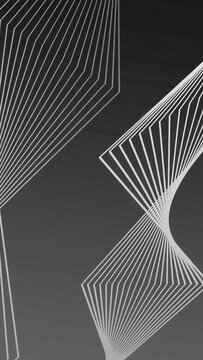 Abstract vertical background with dynamic lines and geometric shapes
