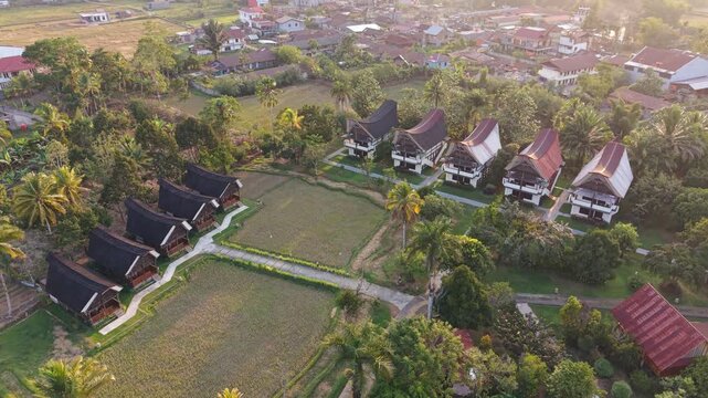 Traditional tongkonan houses in toraja, sulawesi
