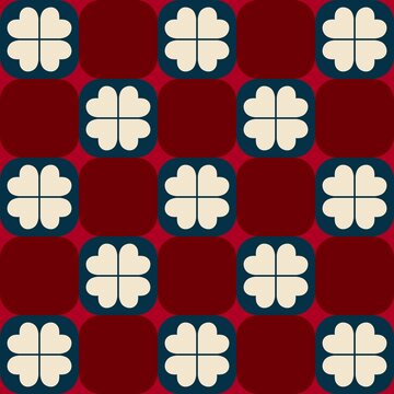 simple red clover pattern