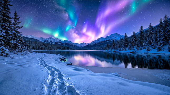 winter landscape in the mountains