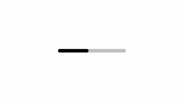 Simple Loading Progress Bar Loop Animation for Web and App Design,Minimal Progress Bar Loading Animation, Isolated on Transparent Background.