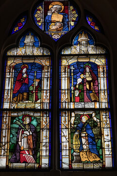Antique stained‑glass windows from the 16th century