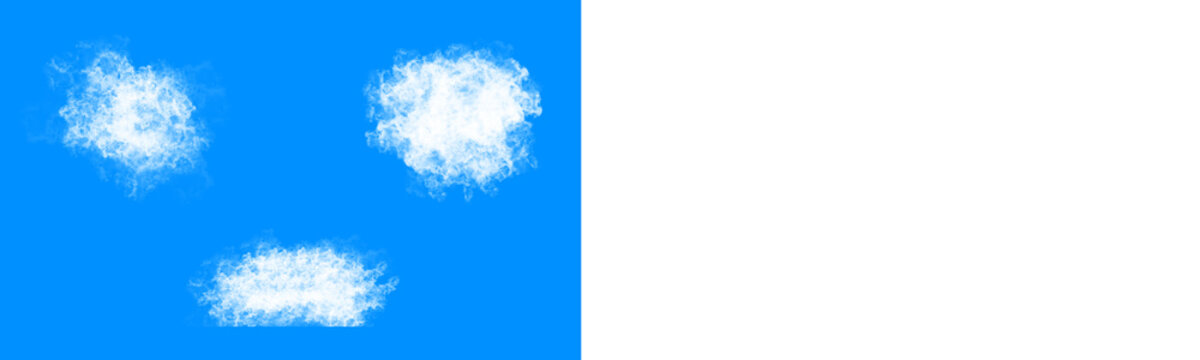 Small white wispy cloud clusters for sky replacement and creative photography.